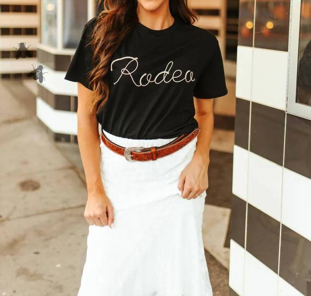 NEW 2FLYCO rodeo rope short sleeve shirt in black